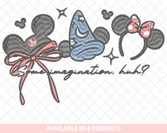 Mouse Sorcerer Embroidery File: Magical Kingdom Cartoon Design (Instant Download)
