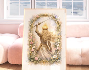 Aelin Fae Fireheart, Stag, Fan Art, Wall Art Print, Home, Office, Bookish, Bookstagram, Booktok