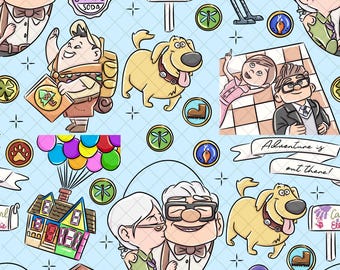 Blue Sorcerer Seamless Pattern: Magical Kingdom Digital Paper (PNG File 12x12 inches)