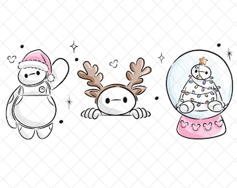 Baymax Christmas PNG: Magical Kingdom Sublimation Design (Digital Download)