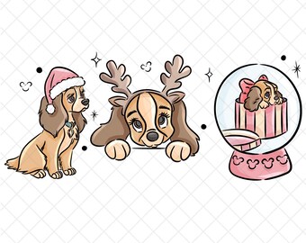 Lady Christmas PNG: Magisches Königreich Sublimationsdesign (Digitaler Download)
