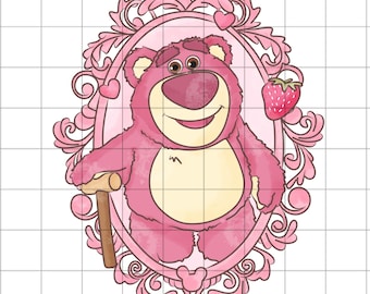 Strawberry Bear PNG Doodle: Magical Kingdom Sublimation Design (Digital)