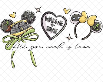 Magical Wall-E PNG: Robot Doodle, Cartoon T-Shirt Design (Digital Download 12x12 inches)