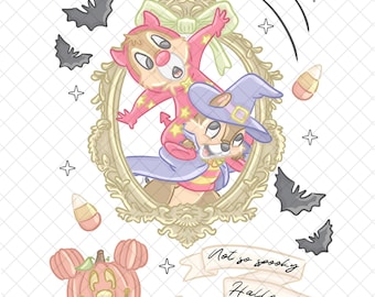 Halloween Chipmunk PNG Doodle: Magical Kingdom digitaal papier (12 x 12 inch, 300 dpi)