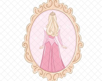 Aurora Princess PNG Doodle : Magical Kingdom Design (téléchargement numérique, 30 x 30 cm)