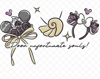 Ursula Mouse Sorcerer PNG: Magical Kingdom Doodle (Digital Download, 12x12 inches)