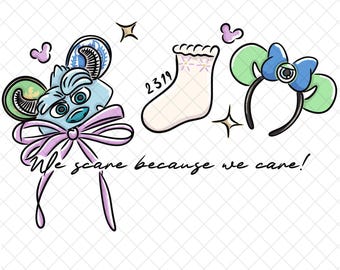 Magical Mouse Monsters PNG: Cartoon Doodle Digital Paper (12x12 inches)