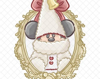 Dibujo PNG de gnomo navideño: Diseño de sublimación del Reino Mágico (Descarga digital, 30 x 30 cm)