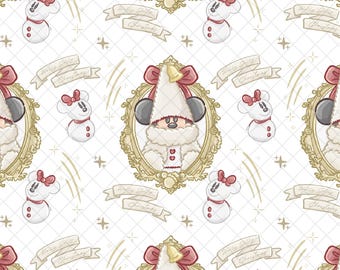 Patrón sin costuras de gnomo navideño: Papel digital Magical Kingdom (archivo PNG)