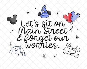Magisches Hauptstraßen-PNG-Doodle: Stitch-Cartoon-Sublimationsdesign (Digitaler Download 12x12 Zoll)