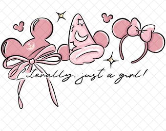 Magical Mouse Pink Doodle PNG: Cartoon Sublimation Design (Digital Download 12x12 inches)