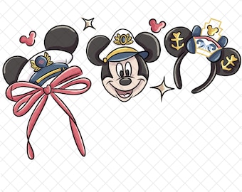 Mickey Cruise PNG Doodle: Magical Kingdom Sublimation Design (Digital Download 12x12 inches)
