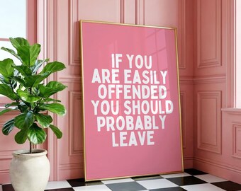 Impression de citations rétro, impression de citations drôles, affiche rétro, impression de jurons, impression d'art pour la maison moderne, tendance