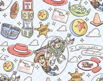 Blue Sorcerer Seamless Pattern: Magical Kingdom Digital Paper (PNG File)