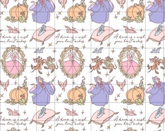 Princess Doodle Seamless Pattern: Magical Kingdom Digital Paper (PNG)