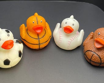 Sports Rubber Ducks, Football, Baseball, Soccer, Basketball ~ Jeep duck, Cruise ducks, Rubber Ducky