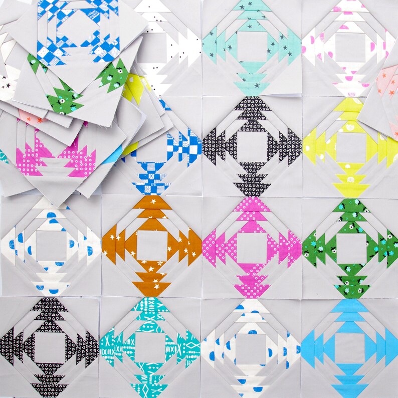 Pineapple Quilt Block Foundation Paper Piecing Paper Only Etsy