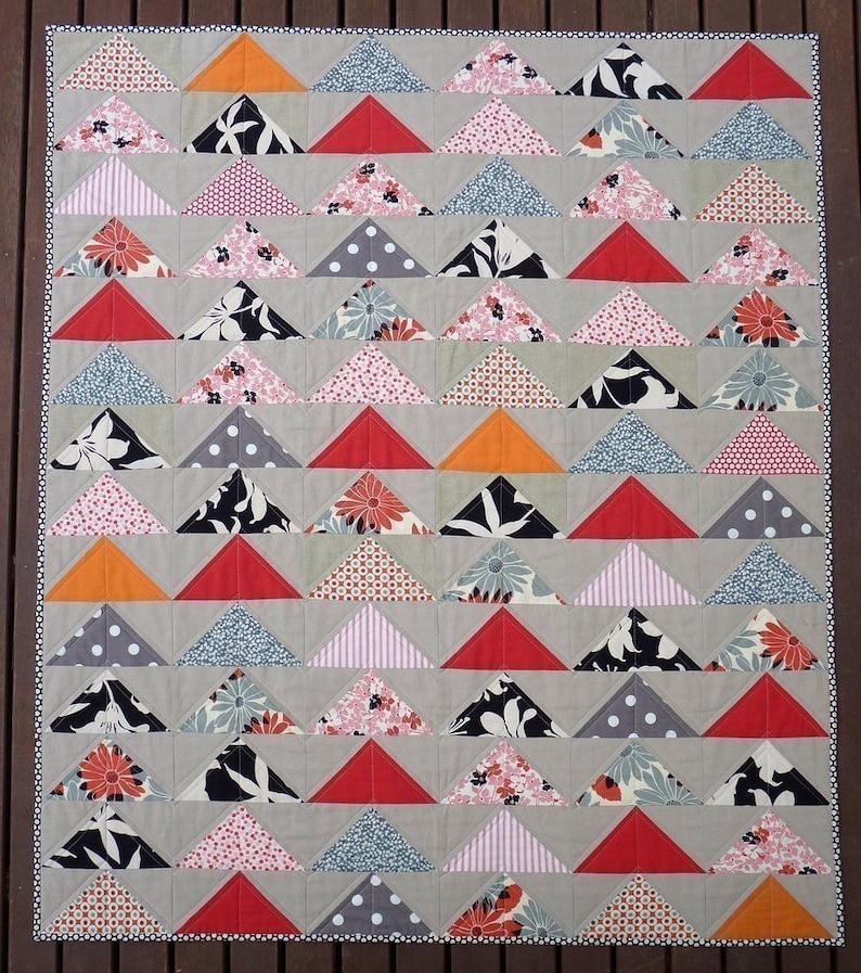 The Modern Flying Geese Quilt Pattern PDF file Immediate Download image 2