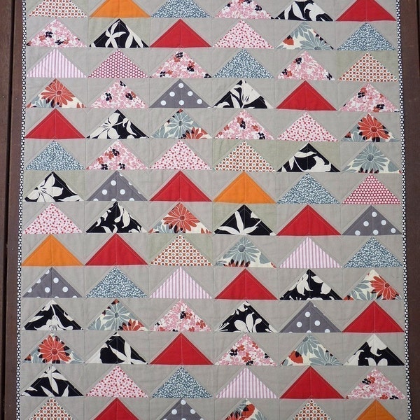 The Modern Flying Geese Quilt Pattern (PDF file) - Immediate Download