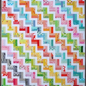 Zig Zag Rail Fence Quilt Pattern PDF by Red Pepper Quilts Immediate Download image 1