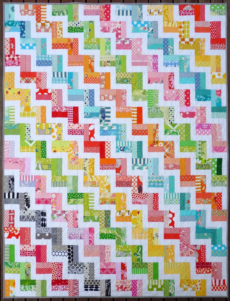 Zig Zag Rail Fence Quilt Pattern PDF by Red Pepper Quilts - Etsy