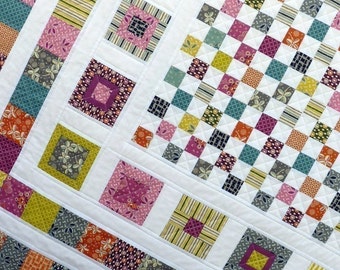 Bricks and Stones Quilt Pattern - PDF file by Red Pepper Quilts - immediate download
