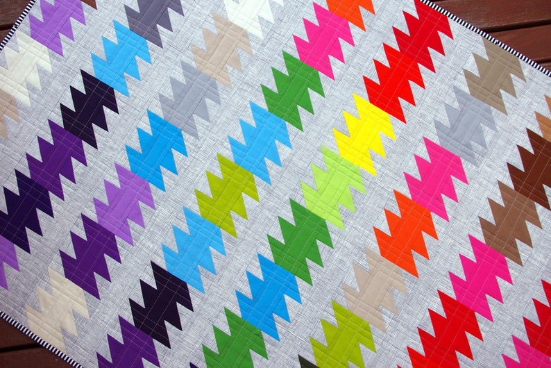 Rainbow Ripple Quilt Pattern PDF FILE immediate download image 3