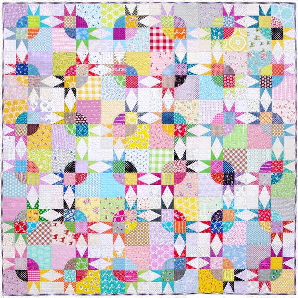 Pickle Dish Variation Quilt - Templates and Foundation Paper Piecing Pattern only (pdf file)