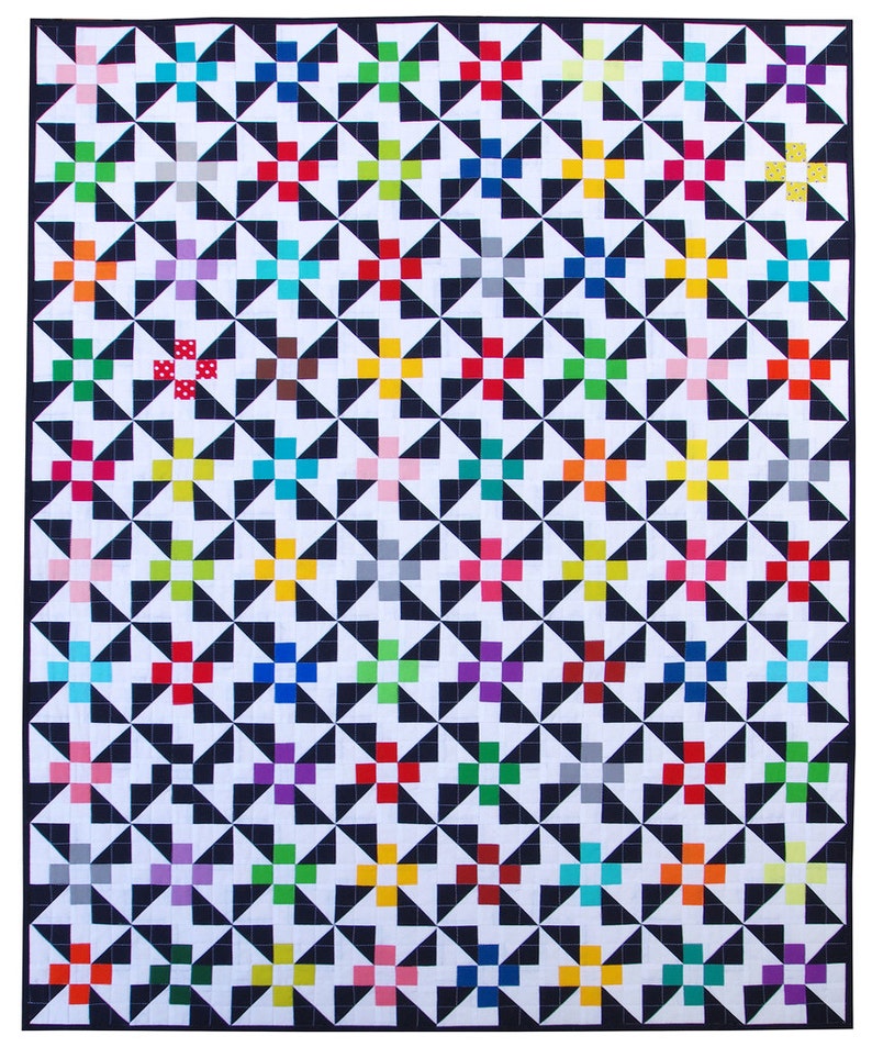 Pinwheels and Daisies Quilt Pattern pdf file image 2