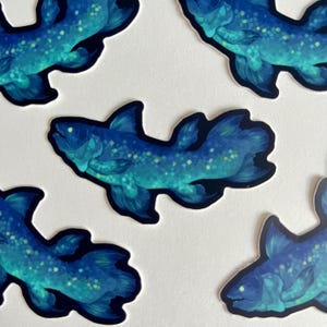 Coelacanth Fish Sticker Waterproof Vinyl