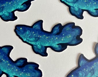 Coelacanth Fish Sticker Waterproof Vinyl