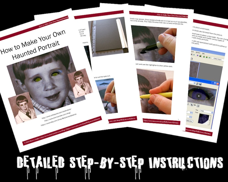 DIY Haunted Portrait Instructions Eyes Follow You Haunted Etsy