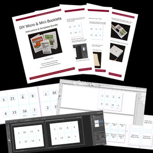 DIY Micro and Mini Booklets Templates | InDesign & Photoshop Templates | Digital Download