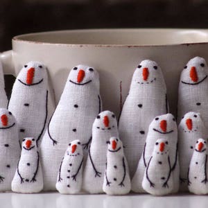 Holiday ornaments. A set of 6 snowman. Ornaments. Christmas tree toy image 7