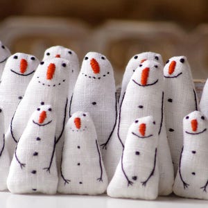 Holiday ornaments. A set of 6 snowman. Ornaments. Christmas tree toy image 6