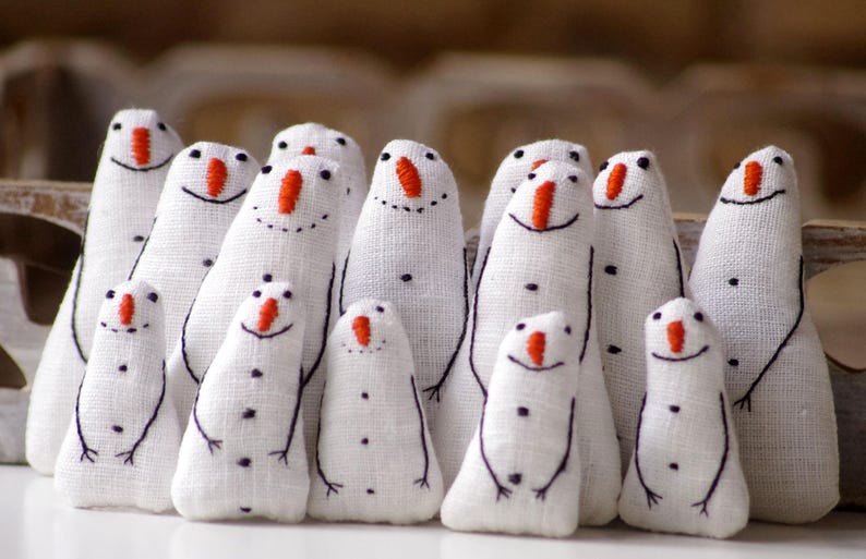 Holiday ornaments. A set of 6 snowman. Ornaments. Christmas tree toy image 6