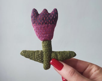 Tulip. Flower. Gift for her. Ready to ship. Pin.