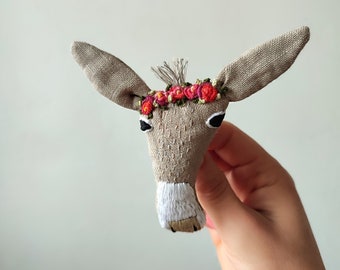 Donkey.  Brooch. Pin.