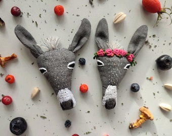 Donkey.  Brooch. Pin.