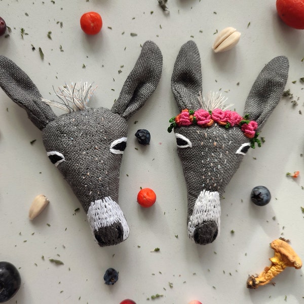 Donkey.  Brooch. Pin.