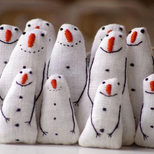 Holiday ornaments. A set of 6 snowman. Ornaments. Christmas tree toy image 2
