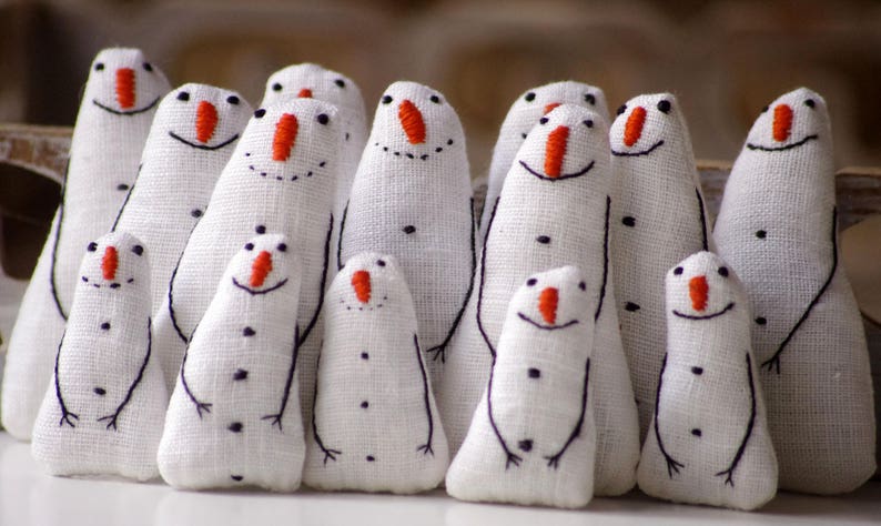 Holiday ornaments. A set of 6 snowman. Ornaments. Christmas tree toy image 2