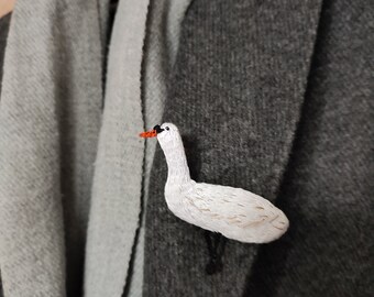 Swan. Bird. Brooch. Accessories. Ready to ship.