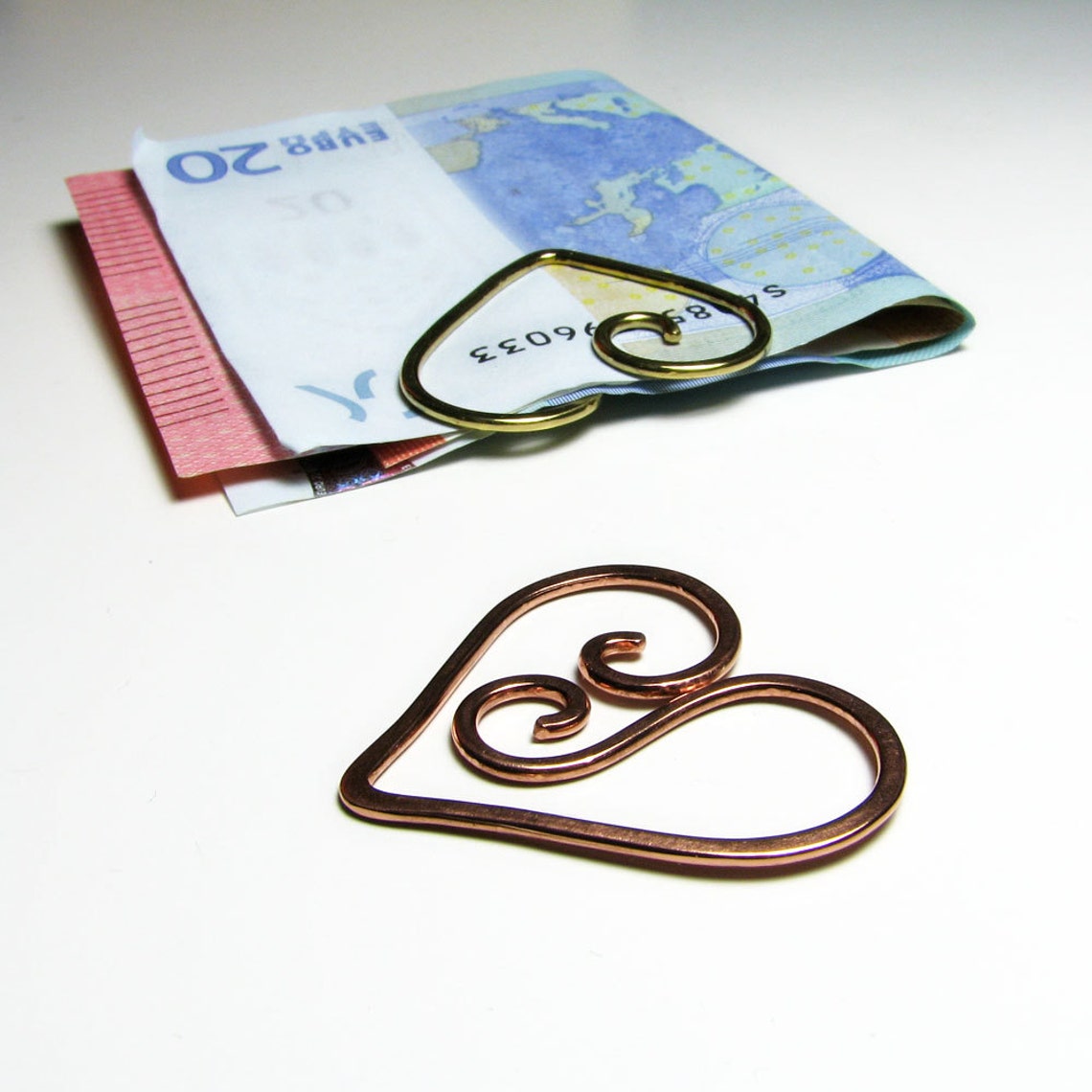Heart Bookmark Gift Love Money Clip Valentine Gift Planner - Etsy