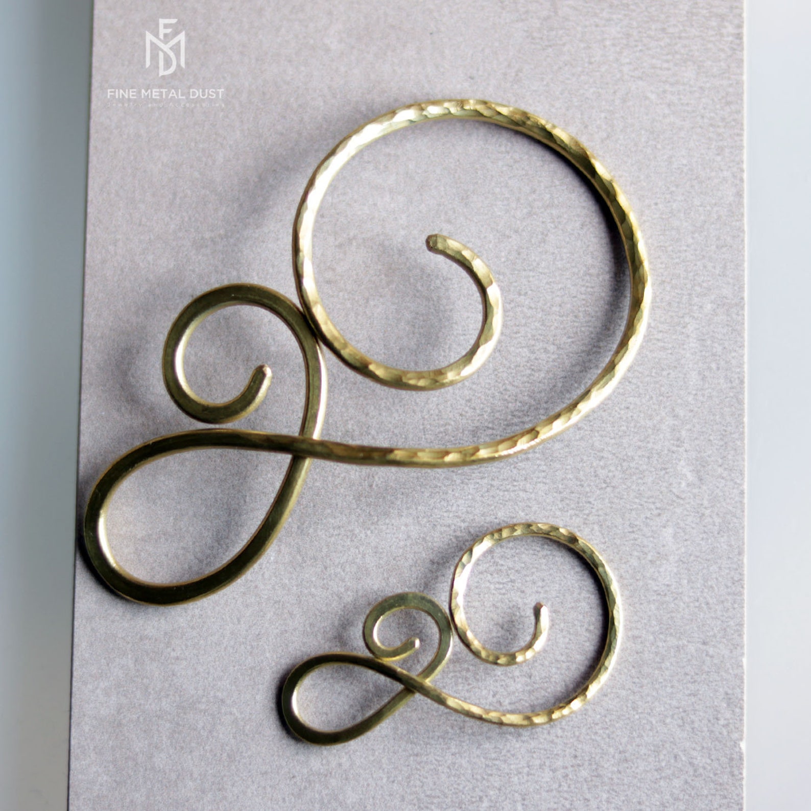 Celtic Spiral Hair Pin in Copper or Brass Barrette Hair Holder - Etsy