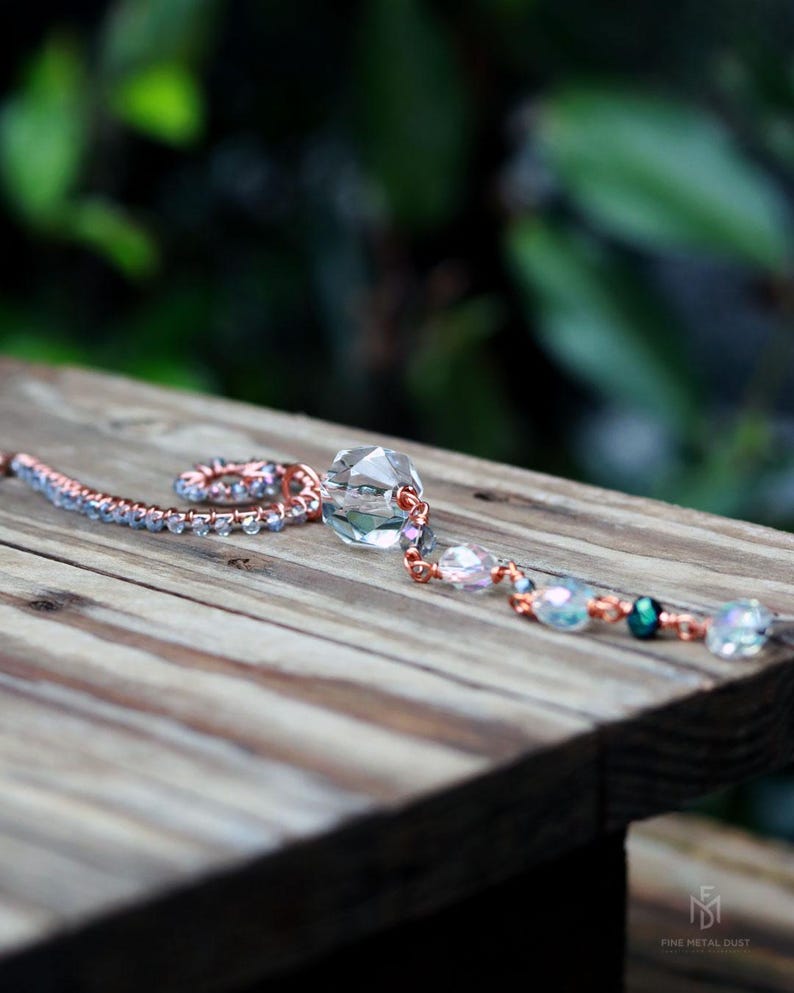 Sparkling Crystal Sun Catcher in Copper Spiral Suncatcher With Clear