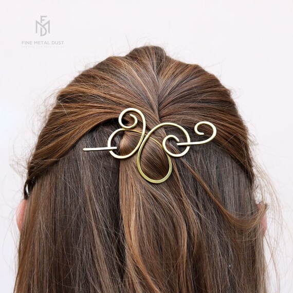 As Description Decorazione per Donne e Ragazze Accessorio per Capelli Gold Accessorio per Capelli Fermaglio per Capelli a Forma di Farfalla Metallo Yinew