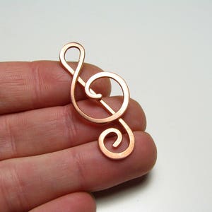 Treble clef Unique bookmark Music clip Money clips Office accessories Paper planner clips Mens gift Copper bookmarks Womens gift Steel clip image 4