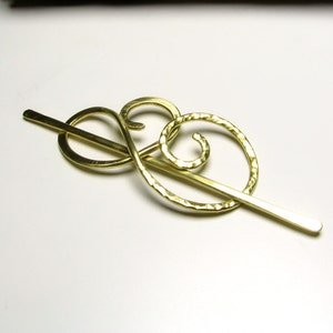 Keltische Spirale Haarspange aus Kupfer oder Messing Haarspange Dünne oder dicke Haarspange Schal Pullover Pin Jubiläumsgeschenk für sie Bild 6