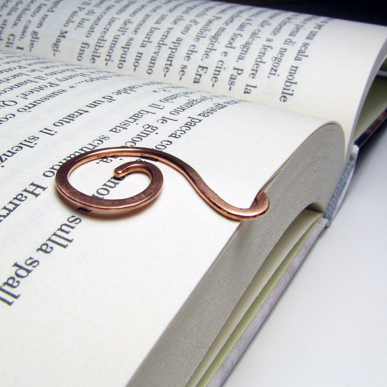 Treble clef Unique bookmark Music clip Money clips Office accessories Paper planner clips Mens gift Copper bookmarks Womens gift Steel clip image 2